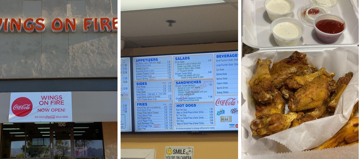 Wings on Fire Menu