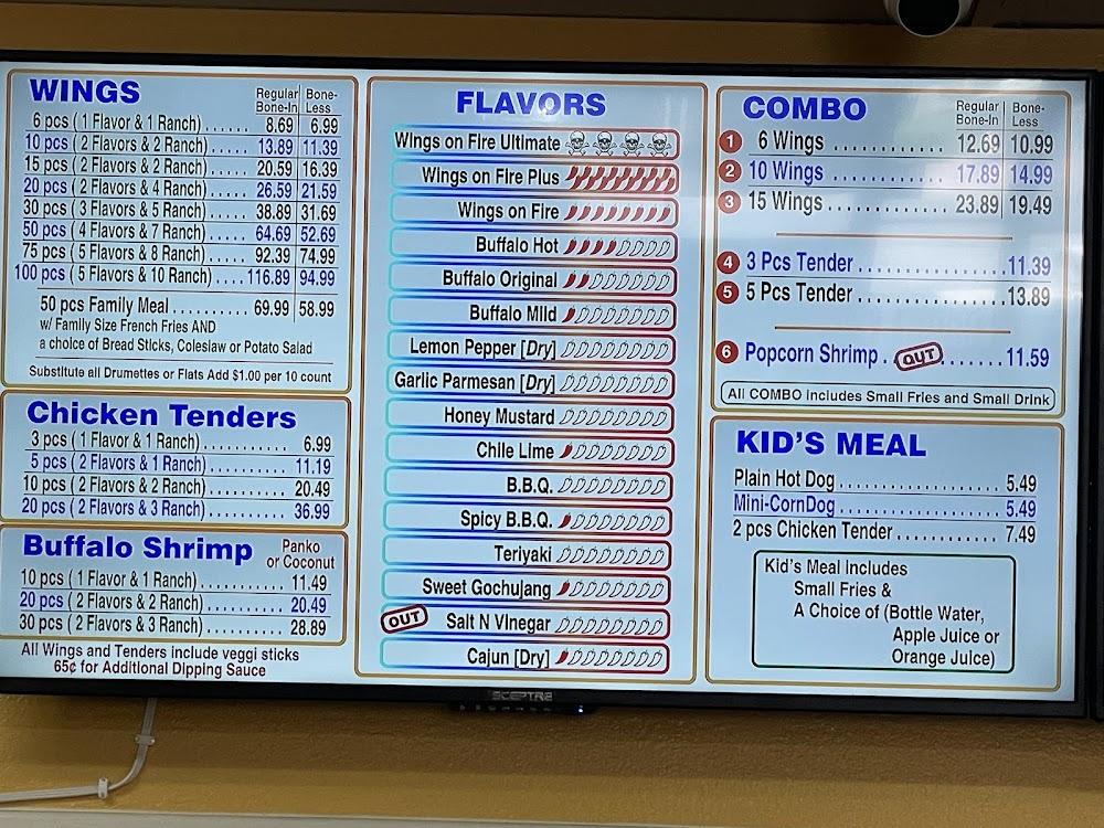 Wings on Fire Menu image 2